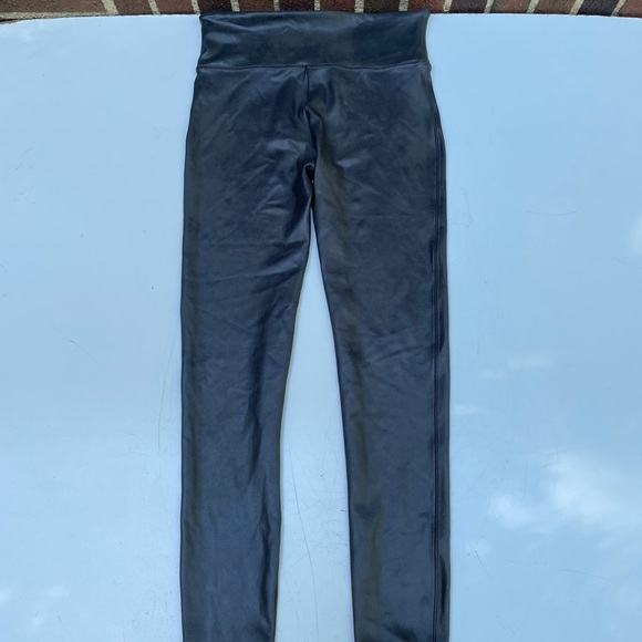 SPANX Gunmetal Shimmer Gray Leggings Size XL - Picture 5 of 6